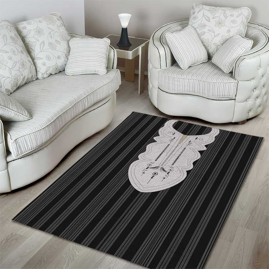 Liberia Black Kpelle Traditional Pattern Area Rug - Wonder Print Shop