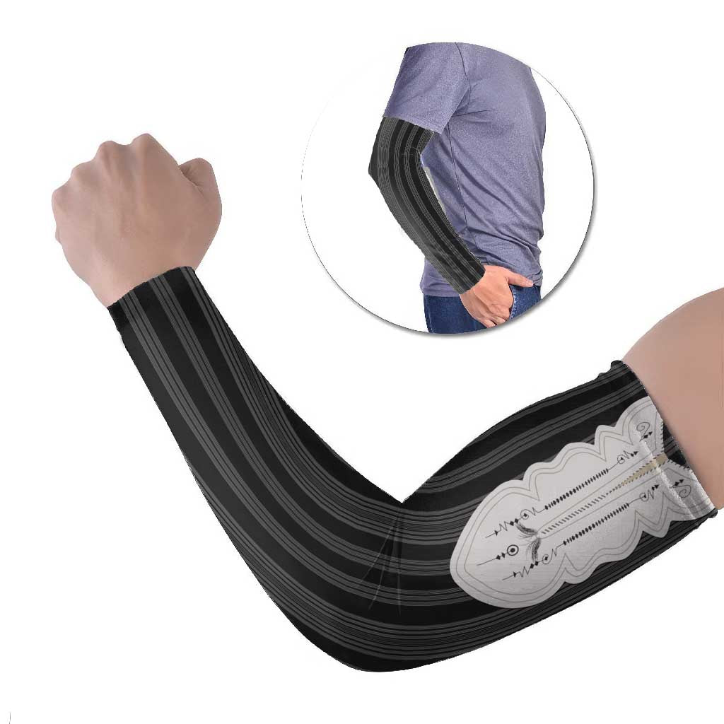 Liberia Black Kpelle Traditional Pattern Arm Sleeves - Wonder Print Shop