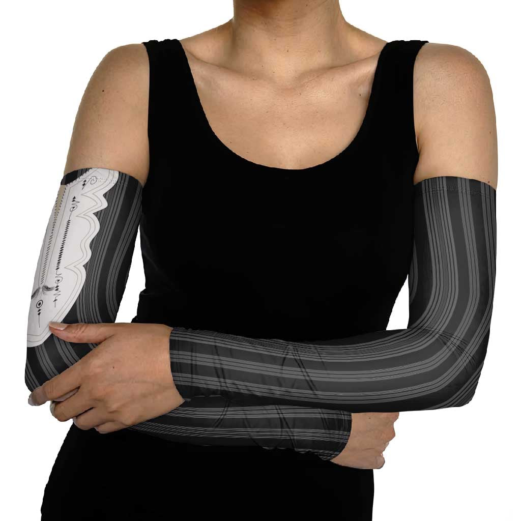 Liberia Black Kpelle Traditional Pattern Arm Sleeves - Wonder Print Shop