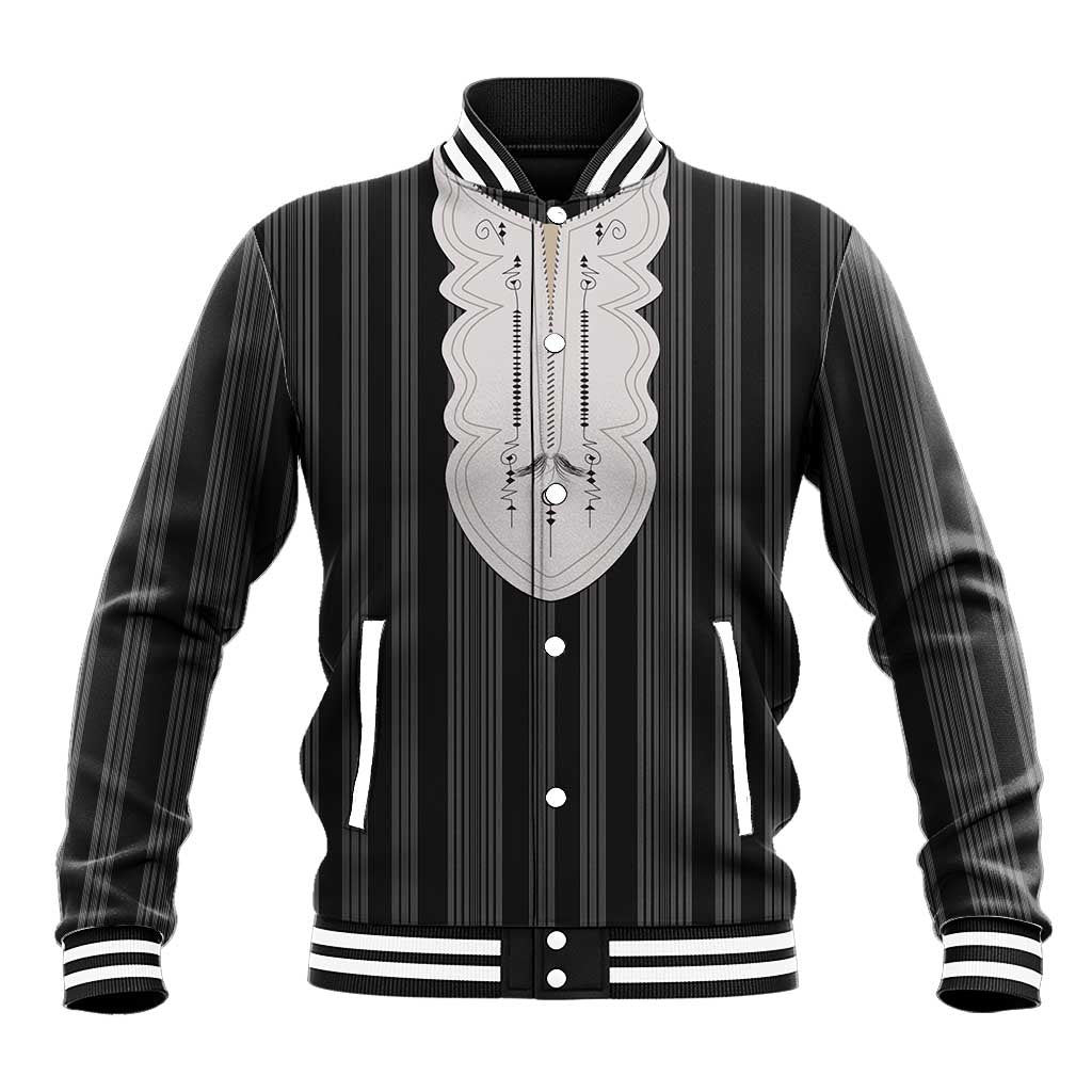 Liberia Black Kpelle Traditional Pattern Baseball Jacket - Wonder Print Shop