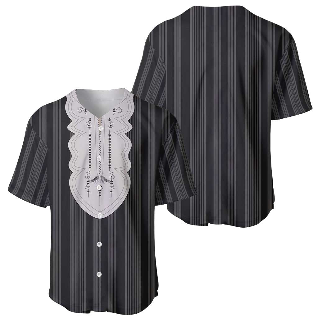 Liberia Black Kpelle Traditional Pattern Baseball Jersey - Wonder Print Shop