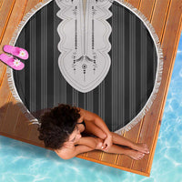 Liberia Black Kpelle Traditional Pattern Beach Blanket - Wonder Print Shop