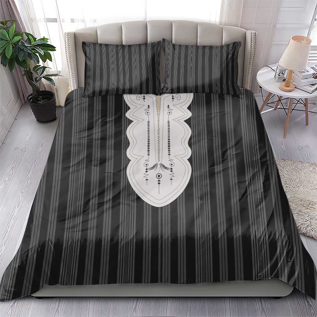 Liberia Black Kpelle Traditional Pattern Bedding Set - Wonder Print Shop