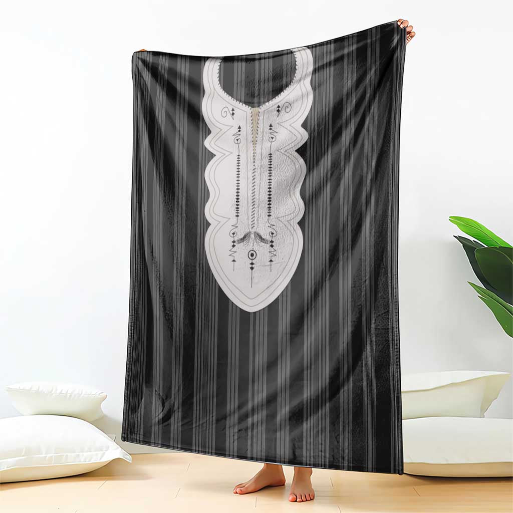 Liberia Black Kpelle Traditional Pattern Blanket - Wonder Print Shop