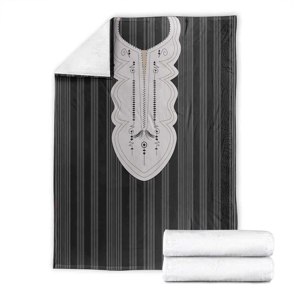 Liberia Black Kpelle Traditional Pattern Blanket - Wonder Print Shop