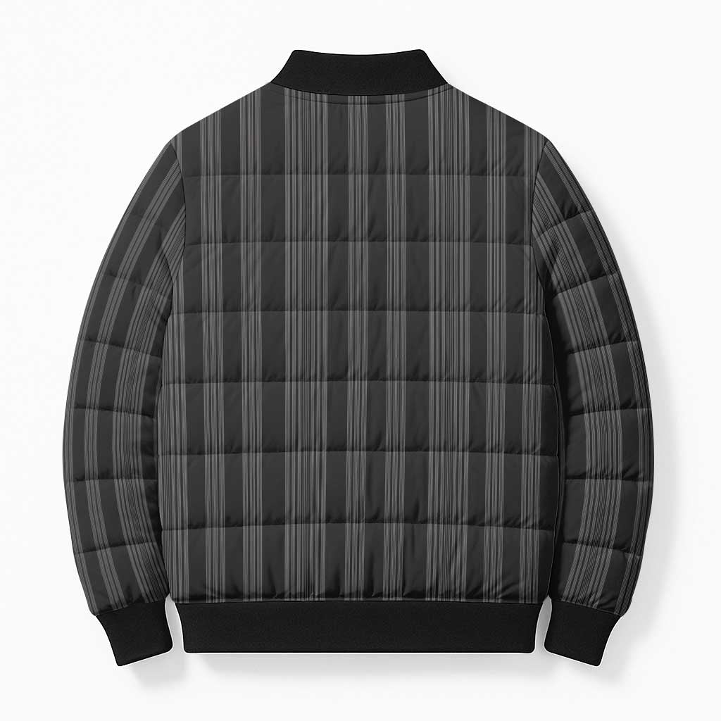 Liberia Black Kpelle Traditional Pattern Bomber Puffer Jacket - Wonder Print Shop