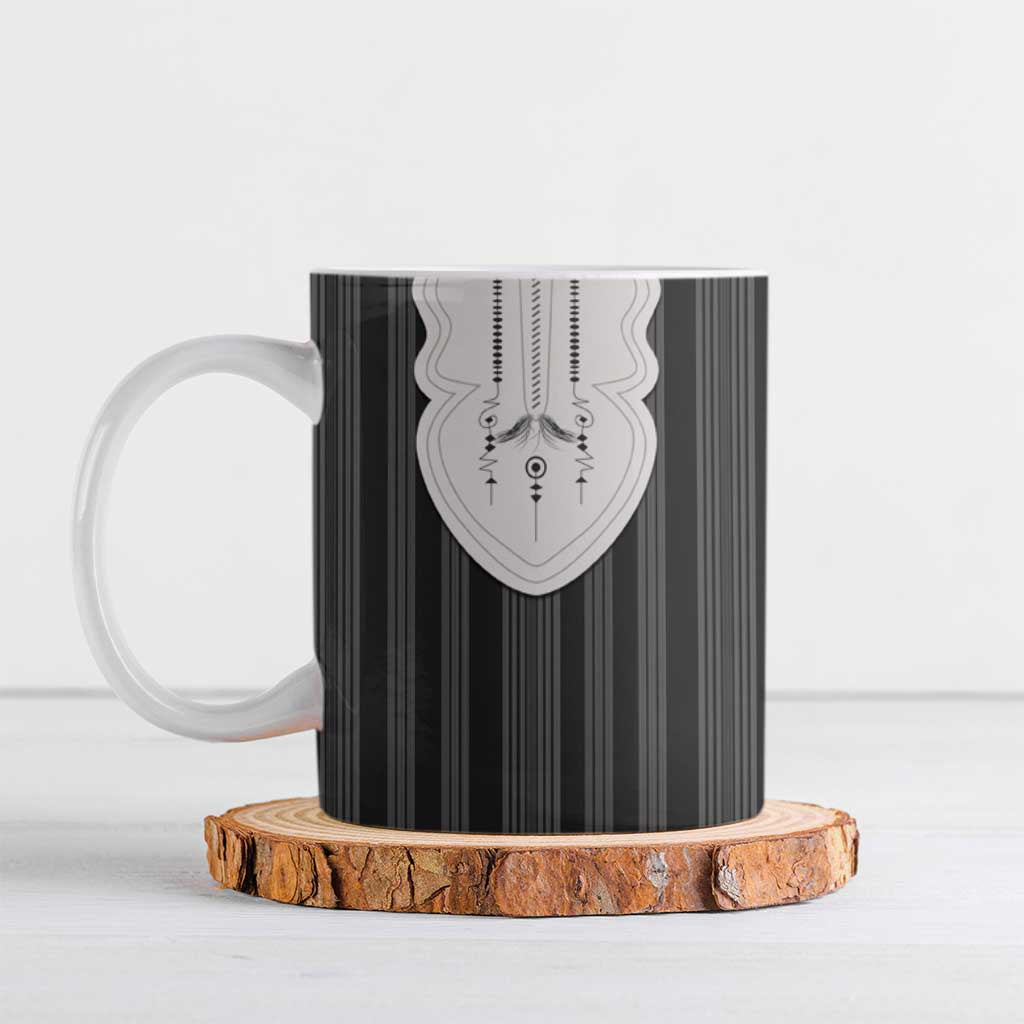 Liberia Black Kpelle Traditional Pattern Ceramic Mug - Wonder Print Shop