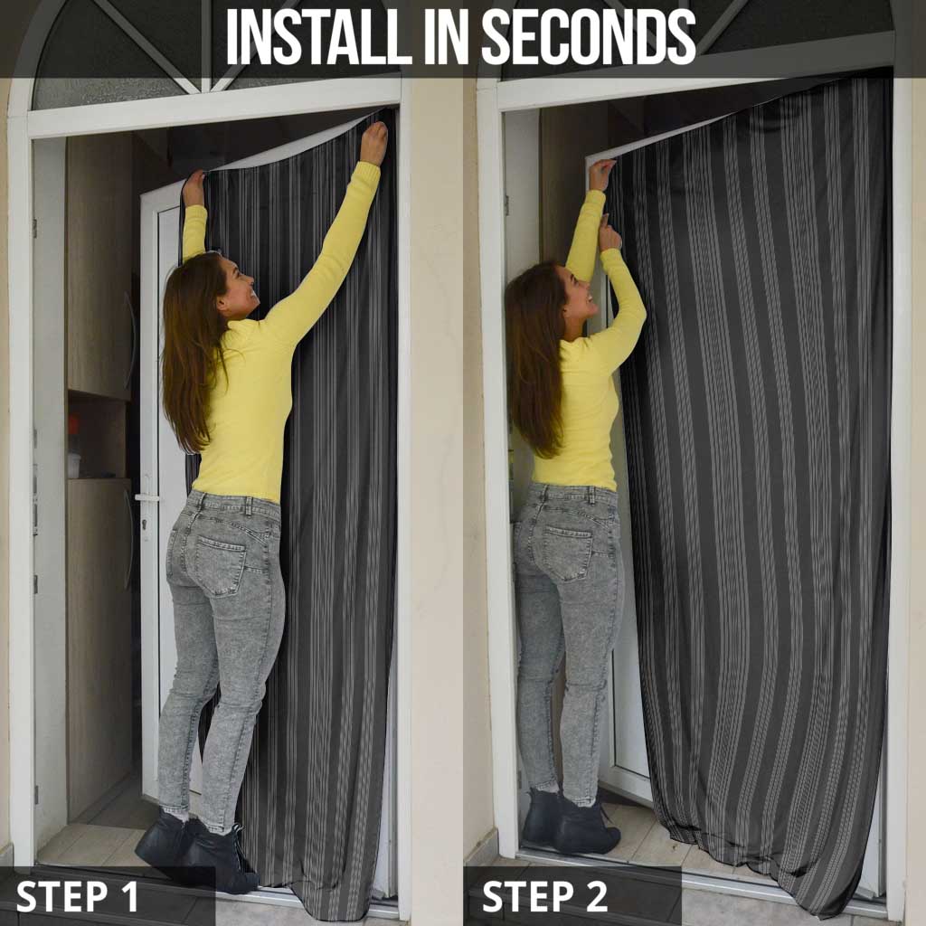 Liberia Black Kpelle Traditional Pattern Door Cover - Wonder Print Shop