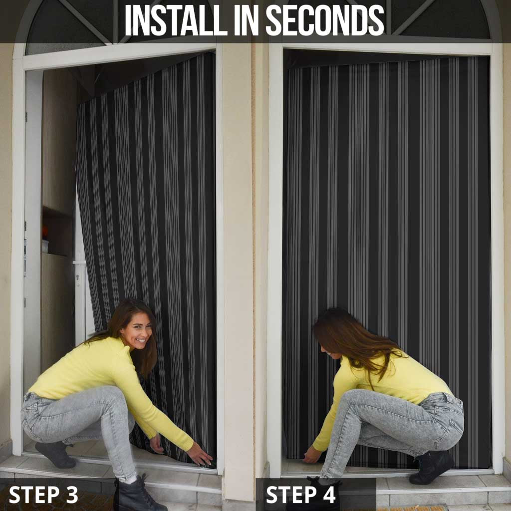 Liberia Black Kpelle Traditional Pattern Door Cover - Wonder Print Shop