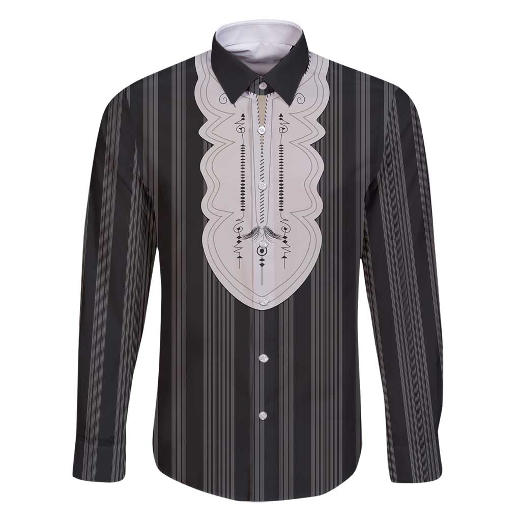 Liberia Black Kpelle Traditional Pattern Family Matching Long Sleeve Bodycon Dress and Hawaiian Shirt - Wonder Print Shop