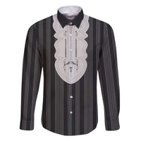 Liberia Black Kpelle Traditional Pattern Family Matching Off The Shoulder Long Sleeve Dress and Hawaiian Shirt - Wonder Print Shop