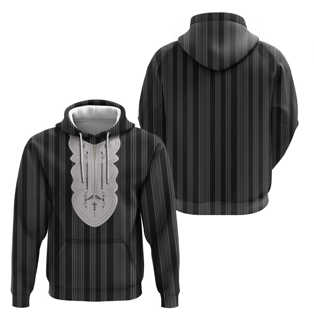 Liberia Black Kpelle Traditional Pattern Hoodie - Wonder Print Shop