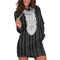 Liberia Black Kpelle Traditional Pattern Hoodie Dress - Wonder Print Shop