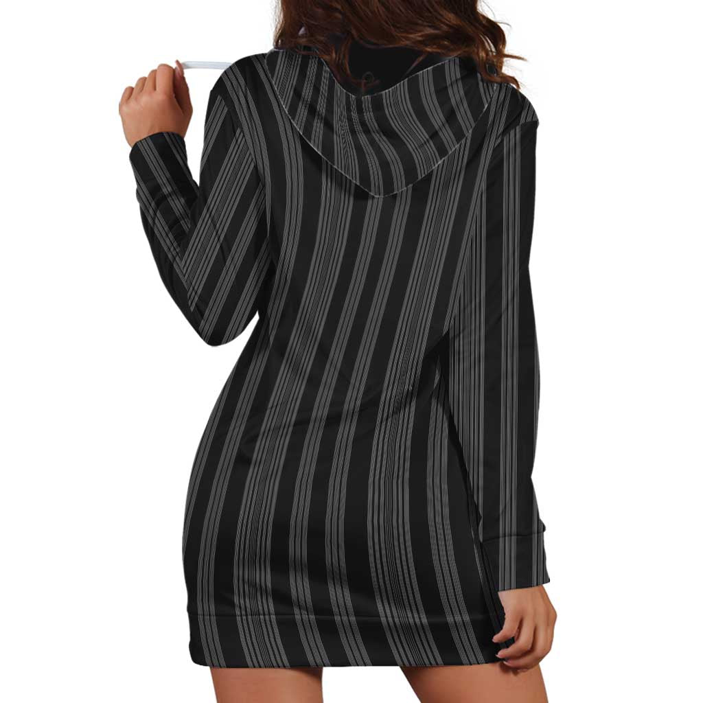 Liberia Black Kpelle Traditional Pattern Hoodie Dress - Wonder Print Shop