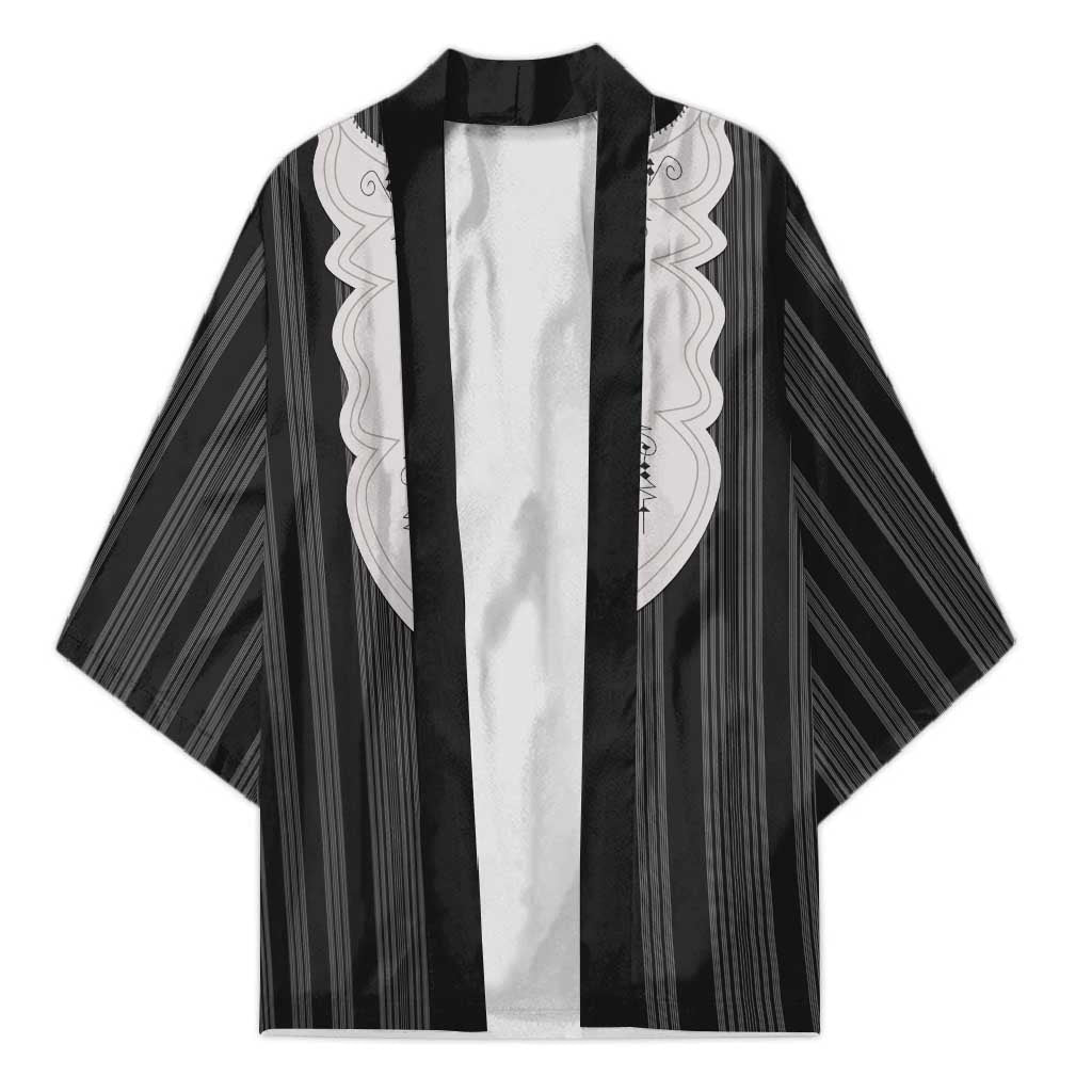 Liberia Black Kpelle Traditional Pattern Kimono - Wonder Print Shop