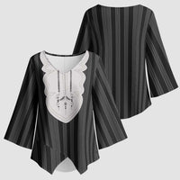 Liberia Black Kpelle Traditional Pattern Kimono Sleeve Blouse - Wonder Print Shop