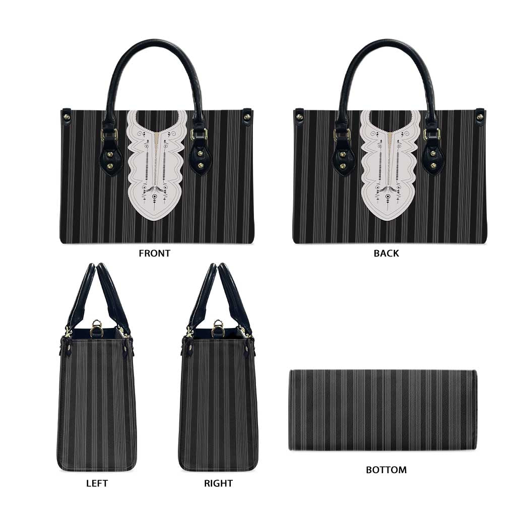 Liberia Black Kpelle Traditional Pattern Leather Bag - Wonder Print Shop