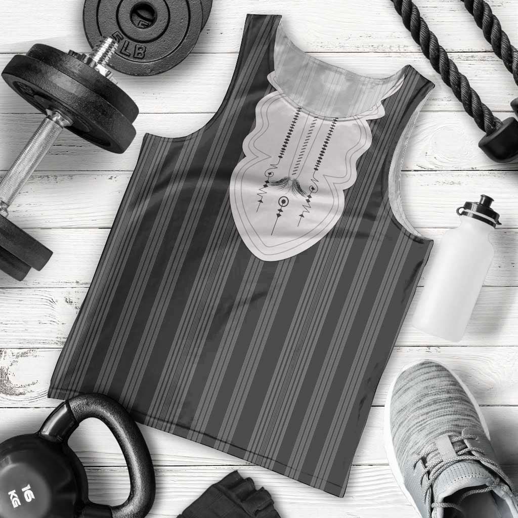 Liberia Black Kpelle Traditional Pattern Men Tank Top - Wonder Print Shop