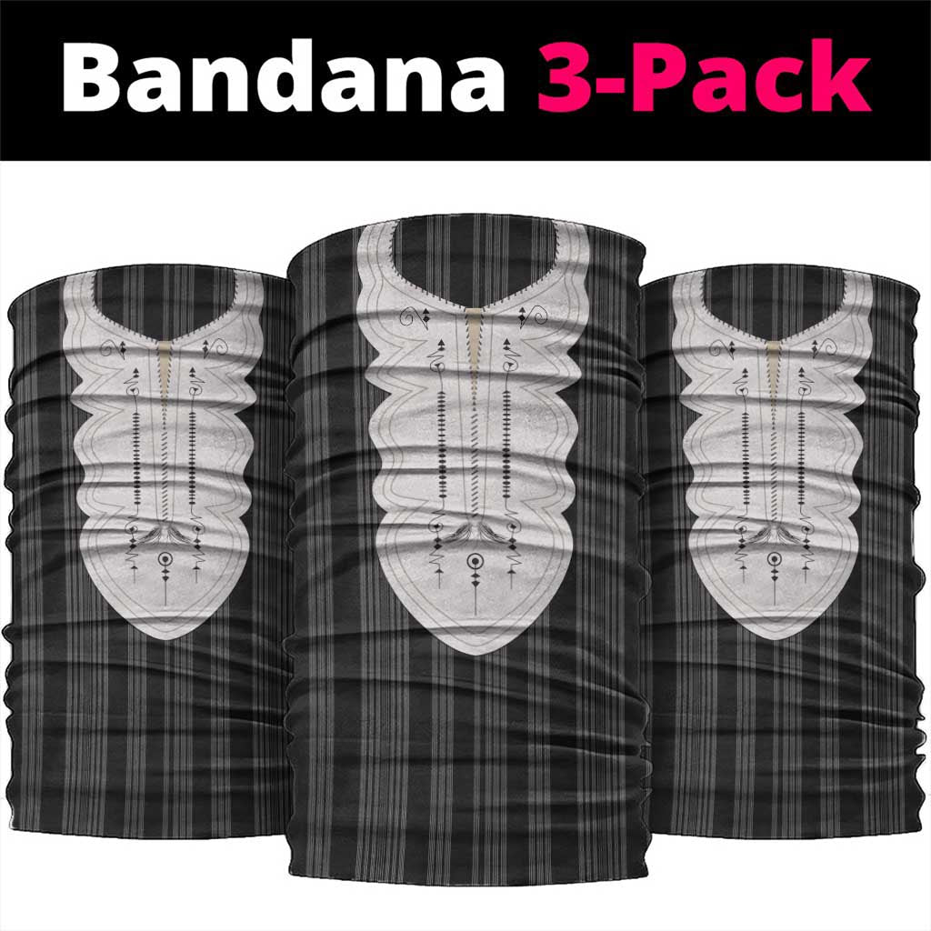 Liberia Black Kpelle Traditional Pattern Neck Gaiter - Wonder Print Shop