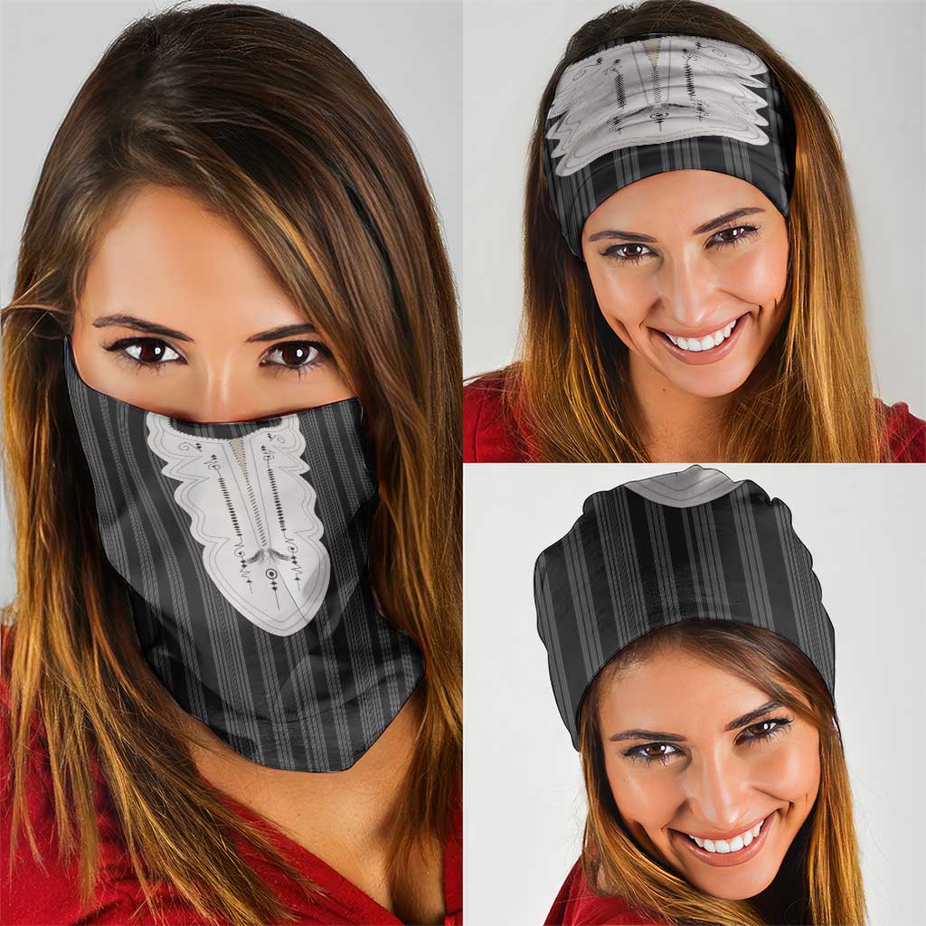 Liberia Black Kpelle Traditional Pattern Neck Gaiter - Wonder Print Shop