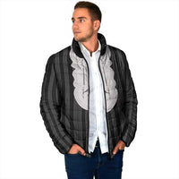 Liberia Black Kpelle Traditional Pattern Padded Jacket - Wonder Print Shop