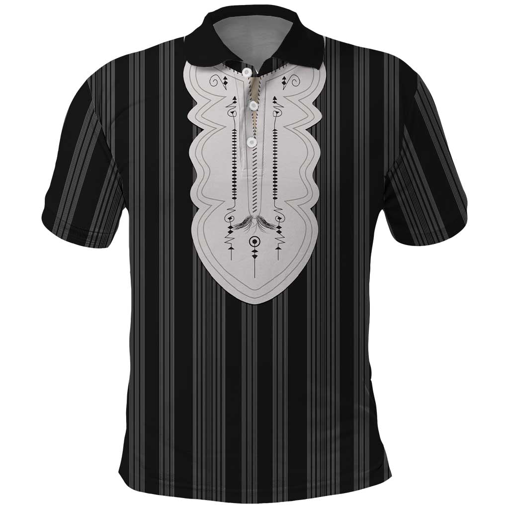 Liberia Black Kpelle Traditional Pattern Polo Shirt - Wonder Print Shop