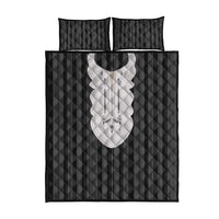 Liberia Black Kpelle Traditional Pattern Quilt Bed Set - Wonder Print Shop