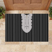 Liberia Black Kpelle Traditional Pattern Rubber Doormat - Wonder Print Shop