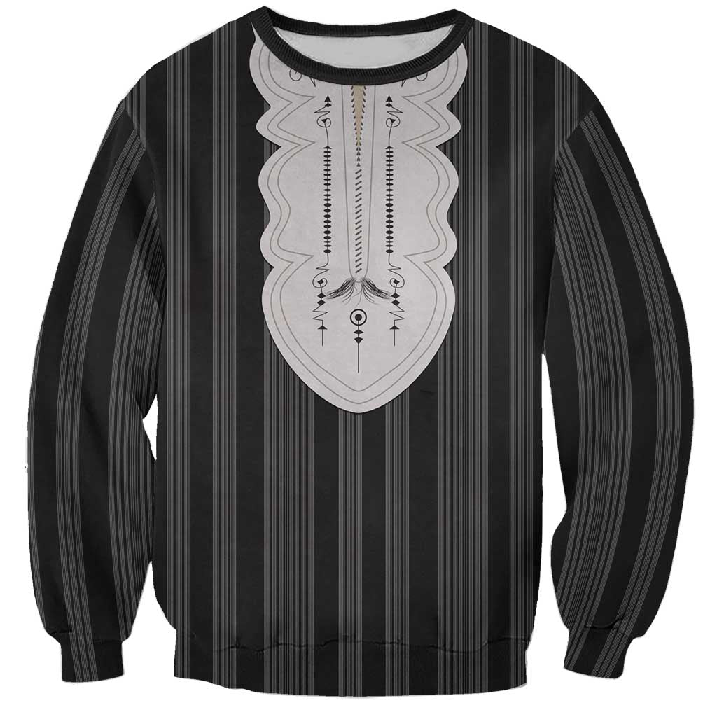 Liberia Black Kpelle Traditional Pattern Sweatshirt - Wonder Print Shop