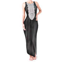 Liberia Black Kpelle Traditional Pattern Tank Maxi Dress - Wonder Print Shop