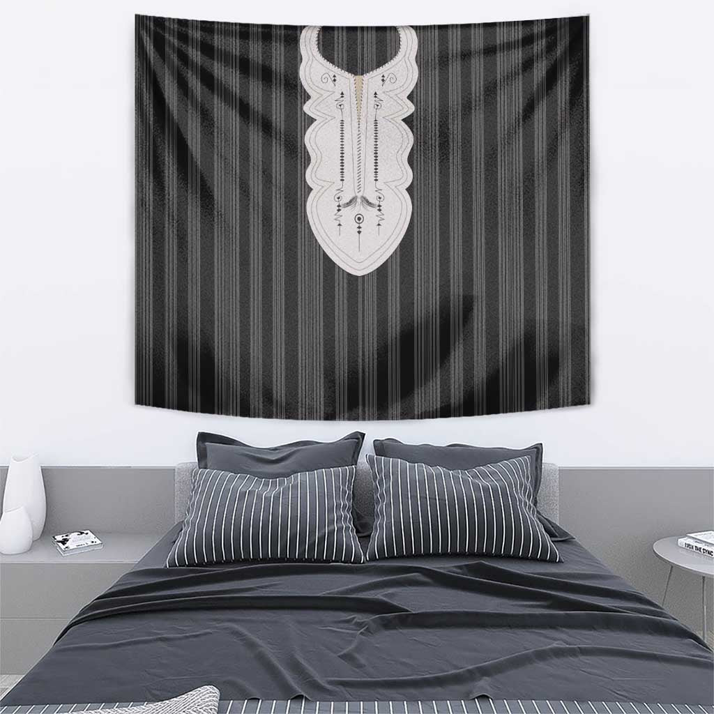 Liberia Black Kpelle Traditional Pattern Tapestry - Wonder Print Shop