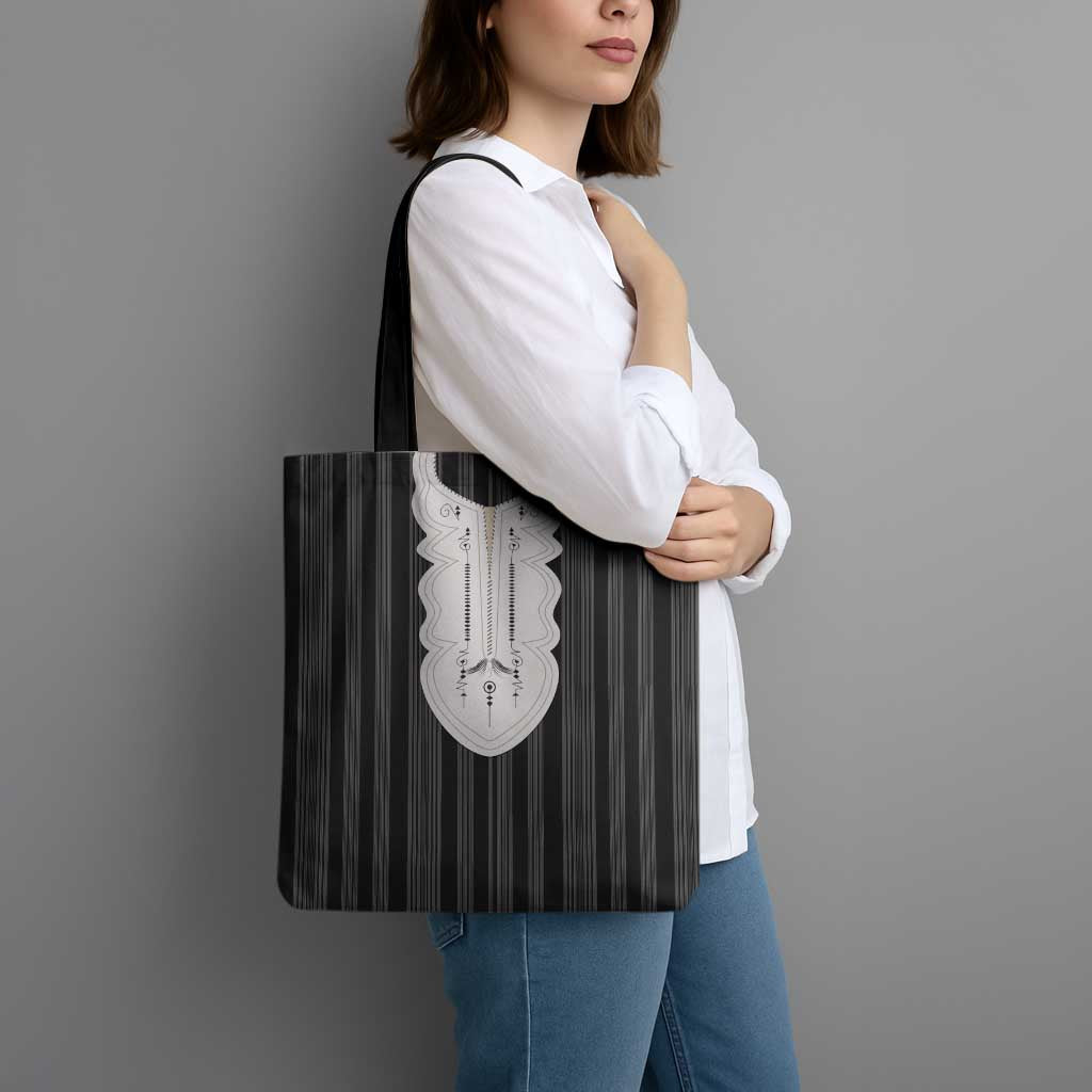 Liberia Black Kpelle Traditional Pattern Tote Bag - Wonder Print Shop