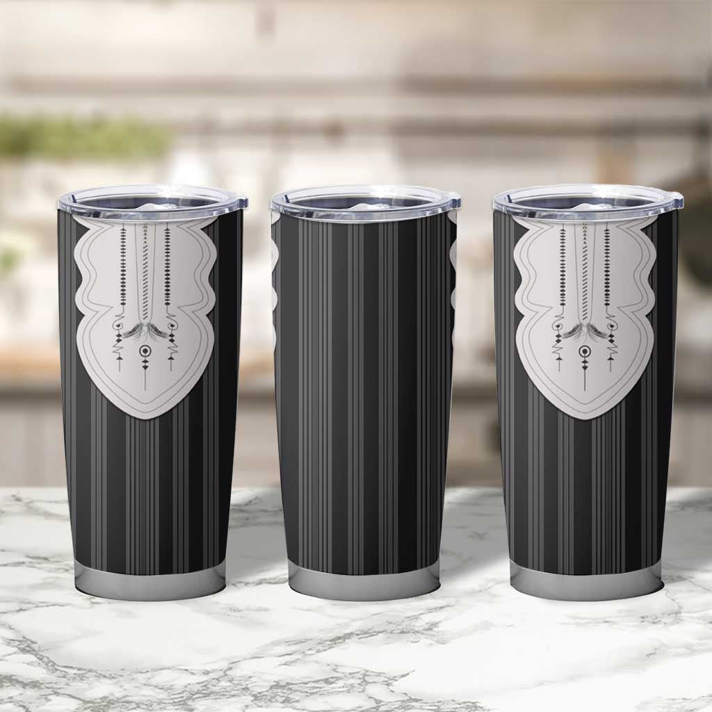 Liberia Black Kpelle Traditional Pattern Tumbler Cup - Wonder Print Shop