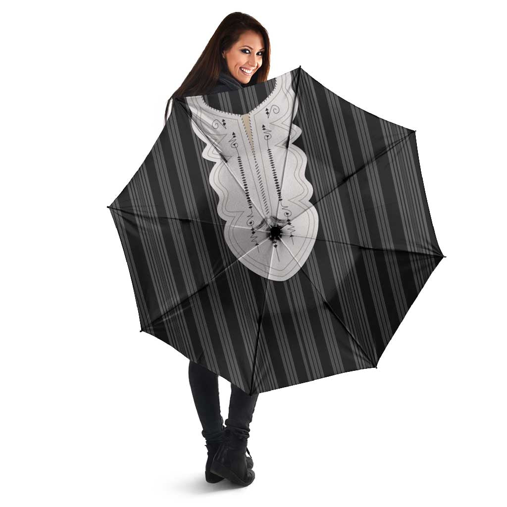 Liberia Black Kpelle Traditional Pattern Umbrella - Wonder Print Shop