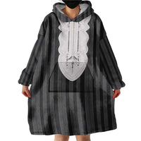 Liberia Black Kpelle Traditional Pattern Wearable Blanket Hoodie - Wonder Print Shop