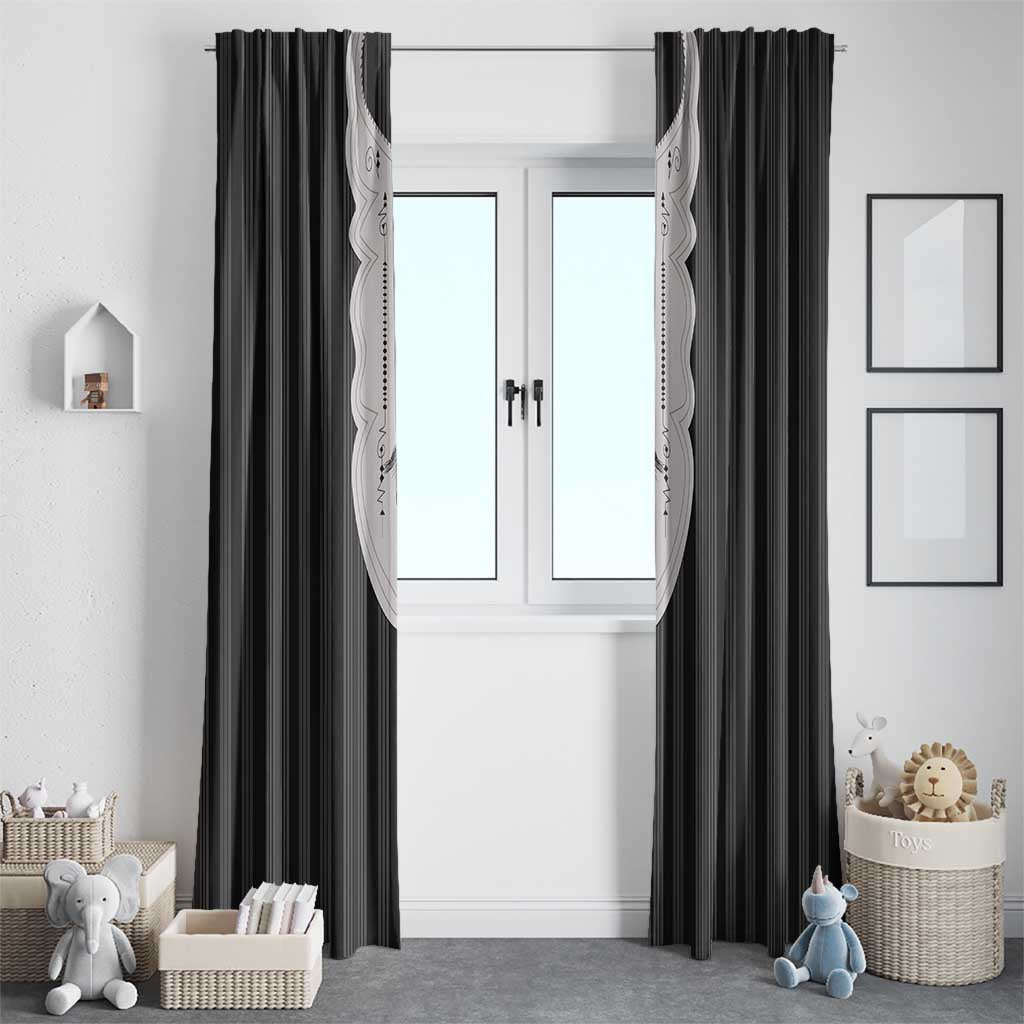 Liberia Black Kpelle Traditional Pattern Window Curtain - Wonder Print Shop