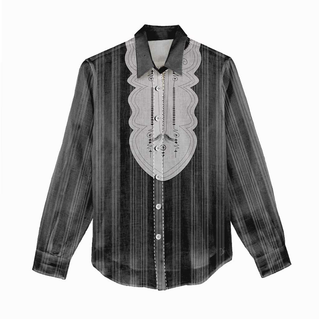 Liberia Black Kpelle Traditional Pattern Women Casual Shirt - Wonder Print Shop