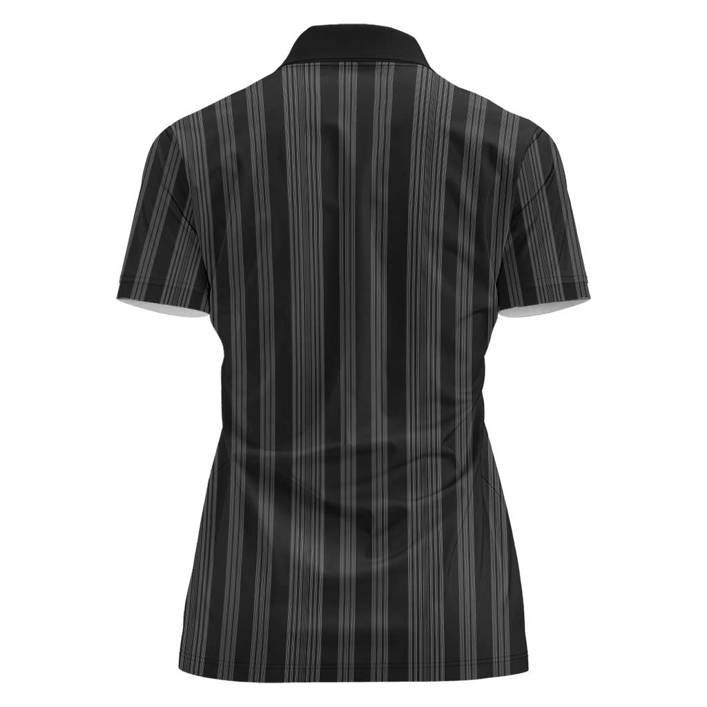 Liberia Black Kpelle Traditional Pattern Women Polo Shirt - Wonder Print Shop