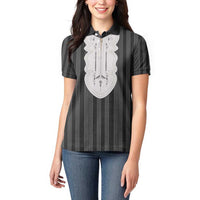 Liberia Black Kpelle Traditional Pattern Women Polo Shirt - Wonder Print Shop