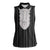 Liberia Black Kpelle Traditional Pattern Women Sleeveless Polo Shirt - Wonder Print Shop