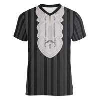 Liberia Black Kpelle Traditional Pattern Women V-Neck T-Shirt - Wonder Print Shop