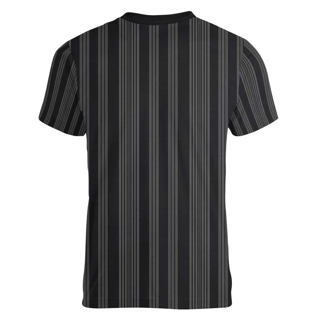 Liberia Black Kpelle Traditional Pattern Women V-Neck T-Shirt - Wonder Print Shop
