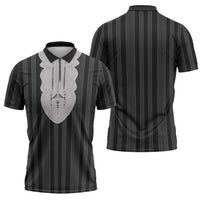 Liberia Black Kpelle Traditional Pattern Zipper Polo Shirt - Wonder Print Shop