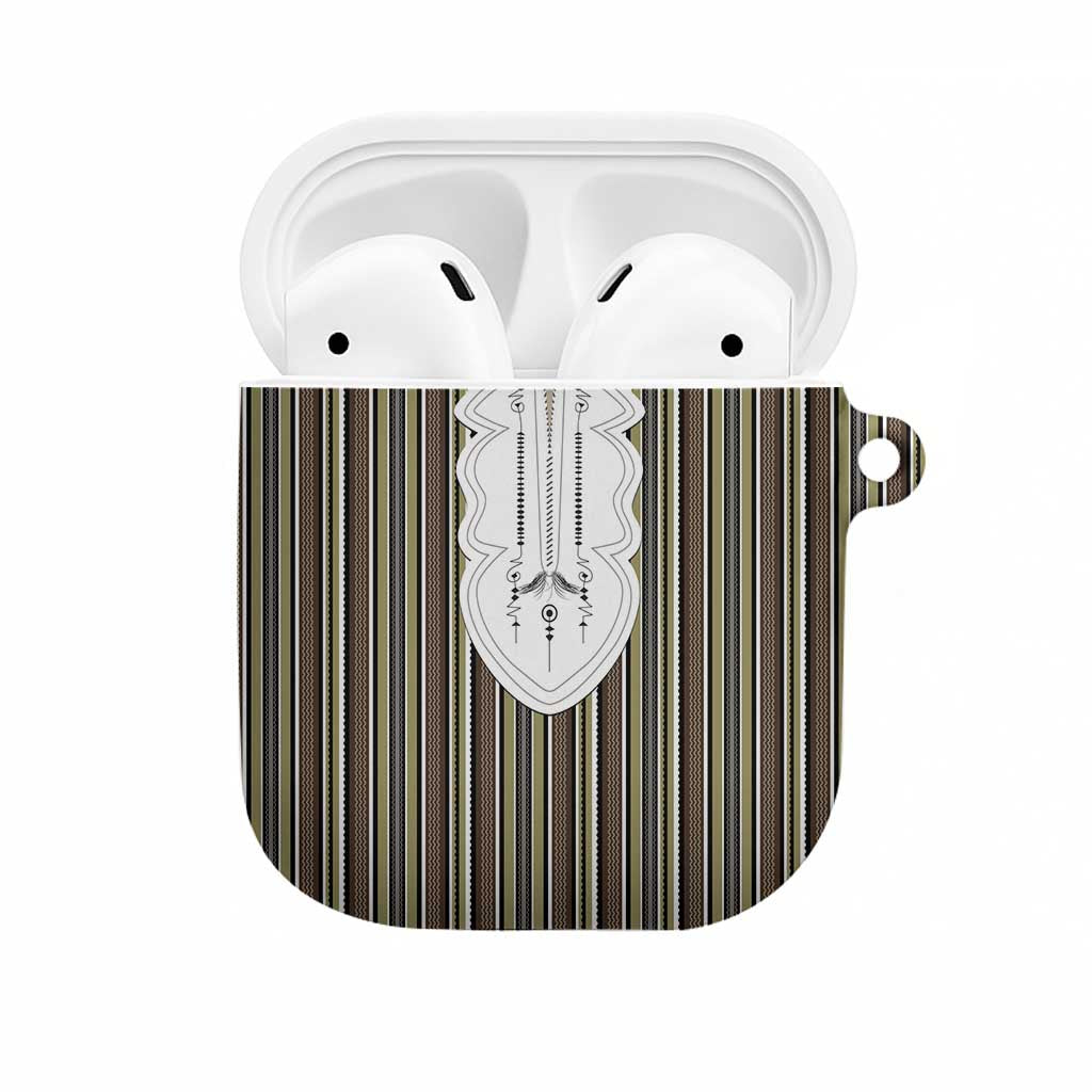 Liberia Brown Kpelle Traditional Pattern AirPods Case - Wonder Print Shop