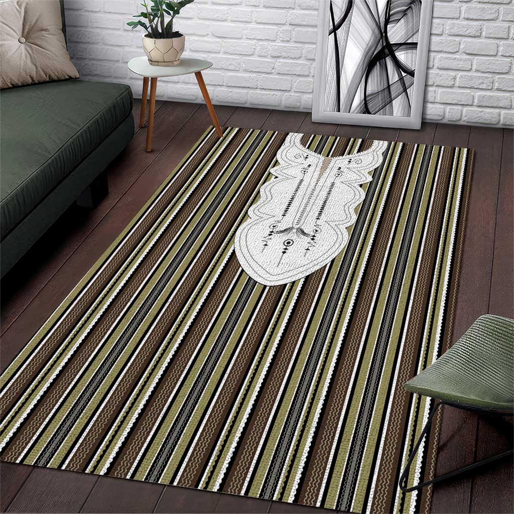 Liberia Brown Kpelle Traditional Pattern Area Rug - Wonder Print Shop