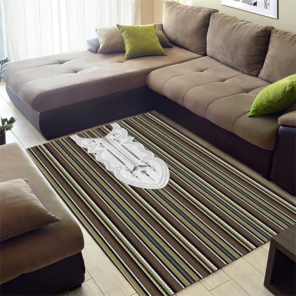 Liberia Brown Kpelle Traditional Pattern Area Rug - Wonder Print Shop