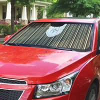 Liberia Brown Kpelle Traditional Pattern Auto Sun Shade - Wonder Print Shop