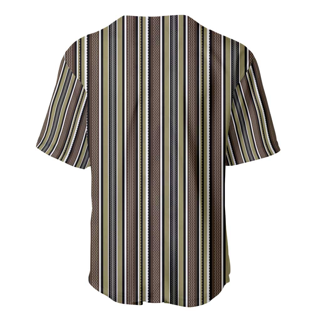 Liberia Brown Kpelle Traditional Pattern Baseball Jersey - Wonder Print Shop