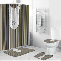 Liberia Brown Kpelle Traditional Pattern Bathroom Set - Wonder Print Shop