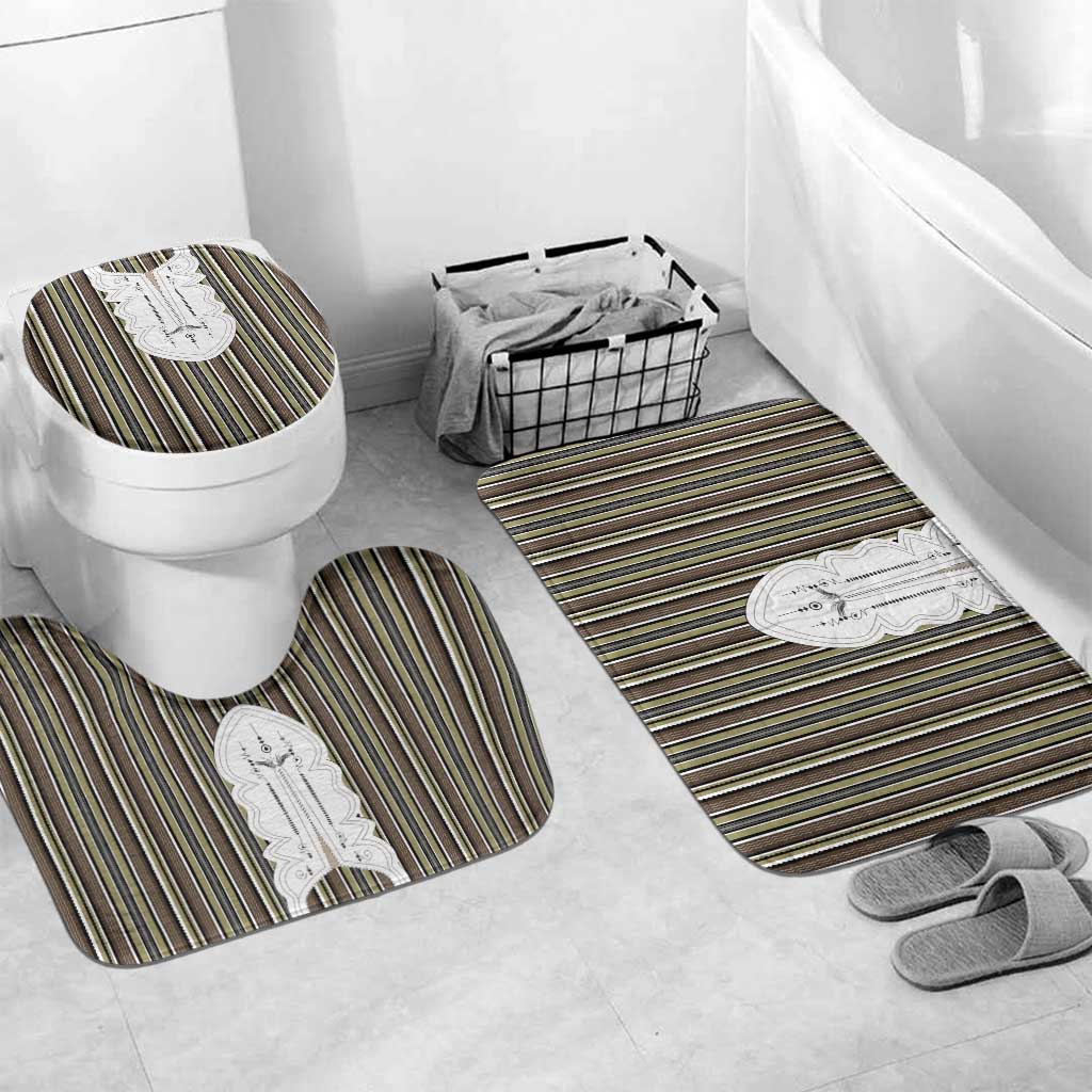 Liberia Brown Kpelle Traditional Pattern Bathroom Set - Wonder Print Shop